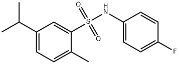 N-(4-fluorophenyl)-5-isopropyl-2-methylbenzenesulfonamide Structure