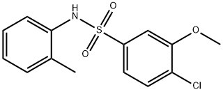 4-chloro-3-methoxy-N-(2-methylphenyl)benzenesulfonamide 化学構造式