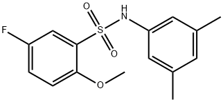 N-(3,5-dimethylphenyl)-5-fluoro-2-methoxybenzenesulfonamide Struktur