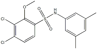 3,4-dichloro-N-(3,5-dimethylphenyl)-2-methoxybenzenesulfonamide Structure