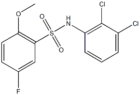 N-(2,3-dichlorophenyl)-5-fluoro-2-methoxybenzenesulfonamide 化学構造式