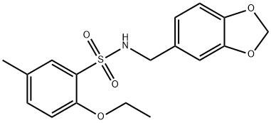 N-(1,3-benzodioxol-5-ylmethyl)-2-ethoxy-5-methylbenzenesulfonamide,791844-30-9,结构式