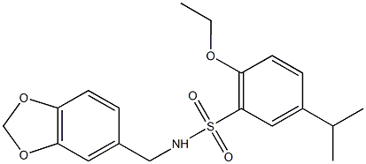 N-(1,3-benzodioxol-5-ylmethyl)-2-ethoxy-5-isopropylbenzenesulfonamide Structure