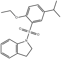 2-(2,3-dihydro-1H-indol-1-ylsulfonyl)-4-isopropylphenyl ethyl ether Struktur