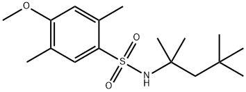 4-methoxy-2,5-dimethyl-N-(1,1,3,3-tetramethylbutyl)benzenesulfonamide 化学構造式