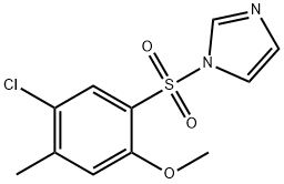 4-chloro-2-(1H-imidazol-1-ylsulfonyl)-5-methylphenyl methyl ether 结构式