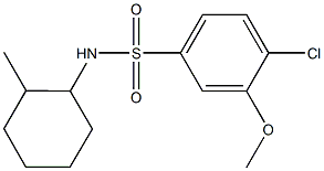 4-chloro-3-methoxy-N-(2-methylcyclohexyl)benzenesulfonamide,791844-79-6,结构式
