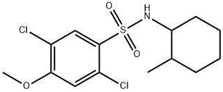 2,5-dichloro-4-methoxy-N-(2-methylcyclohexyl)benzenesulfonamide 化学構造式