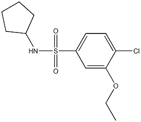 4-chloro-N-cyclopentyl-3-ethoxybenzenesulfonamide,791844-85-4,结构式