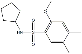 N-cyclopentyl-2-methoxy-4,5-dimethylbenzenesulfonamide Structure