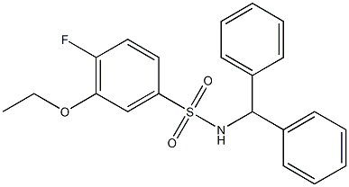 N-benzhydryl-3-ethoxy-4-fluorobenzenesulfonamide Structure