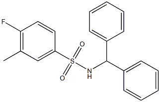N-benzhydryl-4-fluoro-3-methylbenzenesulfonamide Structure