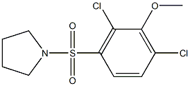 2,6-dichloro-3-(1-pyrrolidinylsulfonyl)phenyl methyl ether Struktur