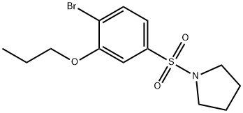 2-bromo-5-(1-pyrrolidinylsulfonyl)phenyl propyl ether,791845-02-8,结构式