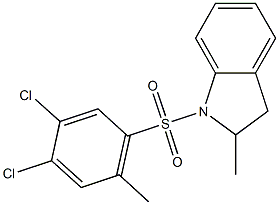 1-[(4,5-dichloro-2-methylphenyl)sulfonyl]-2-methylindoline Struktur