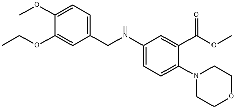 methyl 5-[(3-ethoxy-4-methoxybenzyl)amino]-2-(4-morpholinyl)benzoate Structure