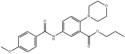 propyl 5-[(4-methoxybenzoyl)amino]-2-(4-morpholinyl)benzoate|