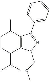 7-isopropyl-1-(methoxymethyl)-4-methyl-3-phenyl-4,5,6,7-tetrahydro-1H-indazole Structure