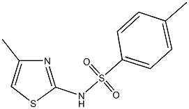 4-methyl-N-(4-methyl-1,3-thiazol-2-yl)benzenesulfonamide 结构式
