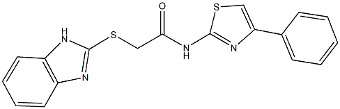 2-(1H-benzimidazol-2-ylsulfanyl)-N-(4-phenyl-1,3-thiazol-2-yl)acetamide Structure
