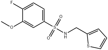 4-fluoro-3-methoxy-N-(2-thienylmethyl)benzenesulfonamide Structure