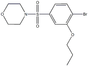 2-bromo-5-(4-morpholinylsulfonyl)phenyl propyl ether 化学構造式