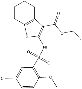 794548-36-0 ethyl 2-{[(5-chloro-2-methoxyphenyl)sulfonyl]amino}-4,5,6,7-tetrahydro-1-benzothiophene-3-carboxylate