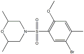 4-bromo-2-[(2,6-dimethyl-4-morpholinyl)sulfonyl]-5-methylphenyl methyl ether|