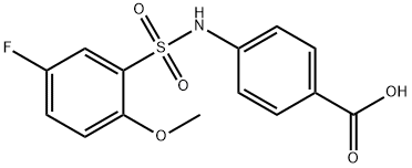 4-{[(5-fluoro-2-methoxyphenyl)sulfonyl]amino}benzoic acid Structure
