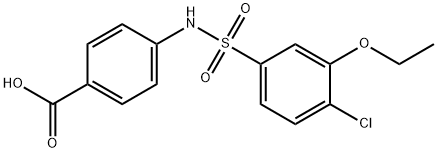 4-{[(4-chloro-3-ethoxyphenyl)sulfonyl]amino}benzoic acid 结构式