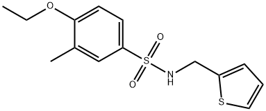 4-ethoxy-3-methyl-N-(2-thienylmethyl)benzenesulfonamide 结构式
