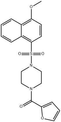 1-(2-furoyl)-4-[(4-methoxy-1-naphthyl)sulfonyl]piperazine Structure