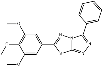 3-phenyl-6-(3,4,5-trimethoxyphenyl)[1,2,4]triazolo[3,4-b][1,3,4]thiadiazole Struktur