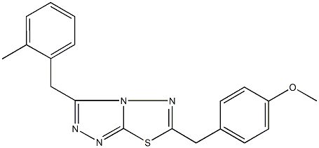 methyl 4-{[3-(2-methylbenzyl)[1,2,4]triazolo[3,4-b][1,3,4]thiadiazol-6-yl]methyl}phenyl ether Structure