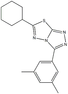 6-cyclohexyl-3-(3,5-dimethylphenyl)[1,2,4]triazolo[3,4-b][1,3,4]thiadiazole Structure