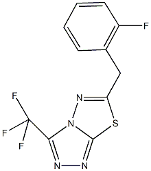 6-(2-fluorobenzyl)-3-(trifluoromethyl)[1,2,4]triazolo[3,4-b][1,3,4]thiadiazole 结构式