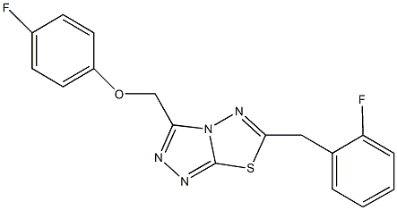 [6-(2-fluorobenzyl)[1,2,4]triazolo[3,4-b][1,3,4]thiadiazol-3-yl]methyl 4-fluorophenyl ether Structure