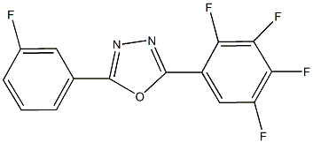 2-(3-fluorophenyl)-5-(2,3,4,5-tetrafluorophenyl)-1,3,4-oxadiazole Structure