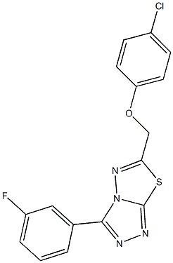6-[(4-chlorophenoxy)methyl]-3-(3-fluorophenyl)[1,2,4]triazolo[3,4-b][1,3,4]thiadiazole,794549-51-2,结构式