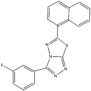 3-(3-fluorophenyl)-6-(1-naphthyl)[1,2,4]triazolo[3,4-b][1,3,4]thiadiazole Struktur