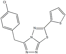 3-(4-chlorobenzyl)-6-(2-thienyl)[1,2,4]triazolo[3,4-b][1,3,4]thiadiazole,794549-66-9,结构式