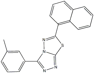 3-(3-methylphenyl)-6-(1-naphthyl)[1,2,4]triazolo[3,4-b][1,3,4]thiadiazole Struktur