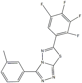 3-(3-methylphenyl)-6-(2,3,4,5-tetrafluorophenyl)[1,2,4]triazolo[3,4-b][1,3,4]thiadiazole Structure