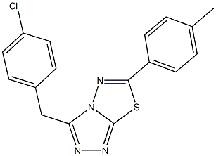 3-(4-chlorobenzyl)-6-(4-methylphenyl)[1,2,4]triazolo[3,4-b][1,3,4]thiadiazole Structure