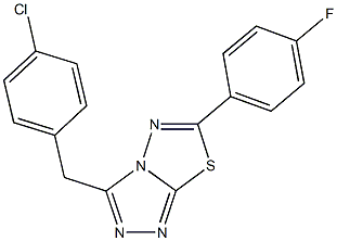 3-(4-chlorobenzyl)-6-(4-fluorophenyl)[1,2,4]triazolo[3,4-b][1,3,4]thiadiazole Struktur