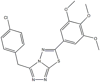 3-(4-chlorobenzyl)-6-(3,4,5-trimethoxyphenyl)[1,2,4]triazolo[3,4-b][1,3,4]thiadiazole|