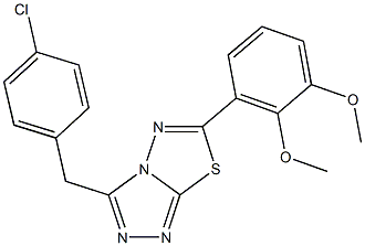 3-(4-chlorobenzyl)-6-(2,3-dimethoxyphenyl)[1,2,4]triazolo[3,4-b][1,3,4]thiadiazole 结构式