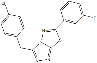 3-(4-chlorobenzyl)-6-(3-fluorophenyl)[1,2,4]triazolo[3,4-b][1,3,4]thiadiazole,794549-93-2,结构式