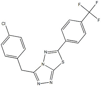 3-(4-chlorobenzyl)-6-[4-(trifluoromethyl)phenyl][1,2,4]triazolo[3,4-b][1,3,4]thiadiazole Struktur