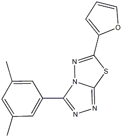 3-(3,5-dimethylphenyl)-6-(2-furyl)[1,2,4]triazolo[3,4-b][1,3,4]thiadiazole,794550-00-8,结构式